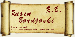 Rusin Borđoški vizit kartica